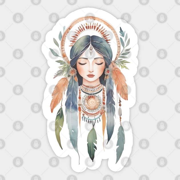 Dream catcher Sticker by Moxis Watercolor